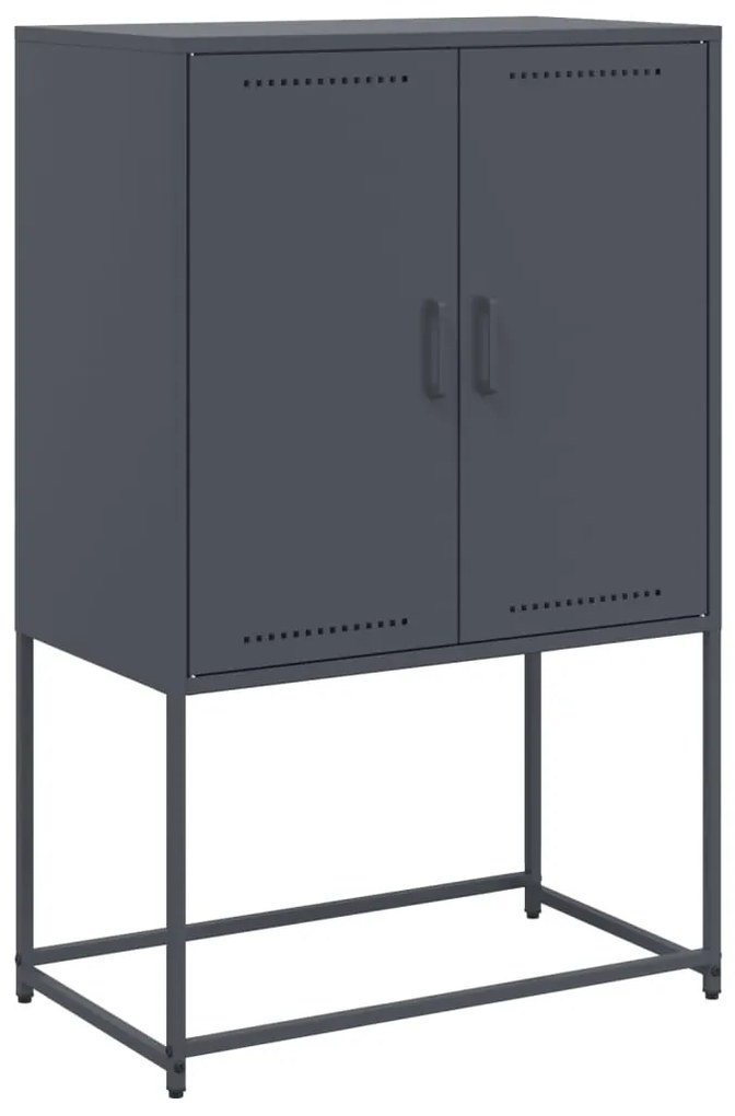 Credenza antracite 68,5x38,5x107 cm in acciaio