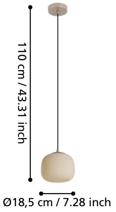 Eglo 900893 - Lampadario a sospensione con filo COMINIO 1xE27/40W/230V