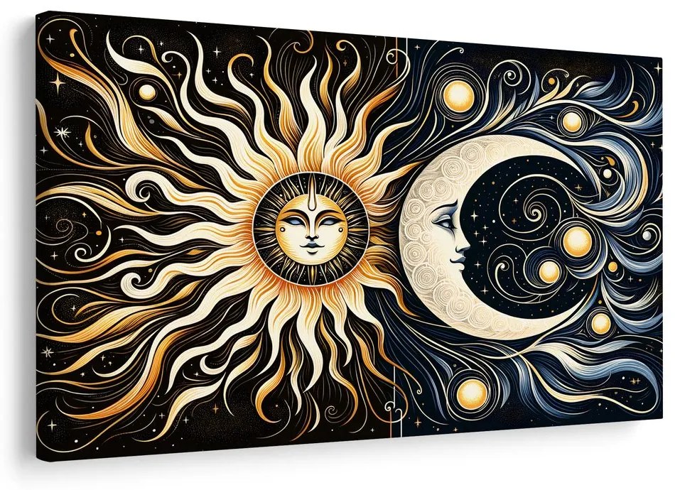 Quadro su tela – Sole e luna