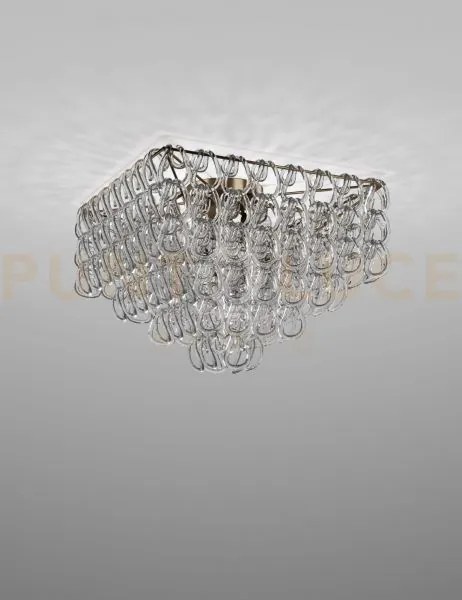Giogali lampadadario a soffitto 65q cristallo quadrato trasparente ...