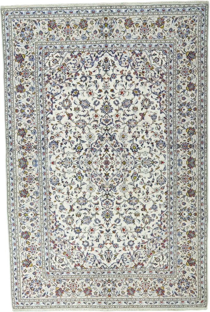 Kashan Tappeto 200 x 310 Beige (Iran) Annodato A Mano