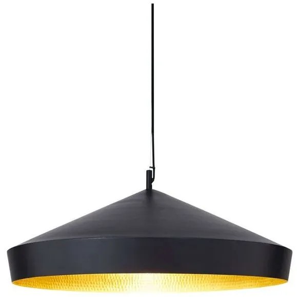 Beat Flat LED Lampada a Sospensione Matt Black/Brass - Tom Dixon