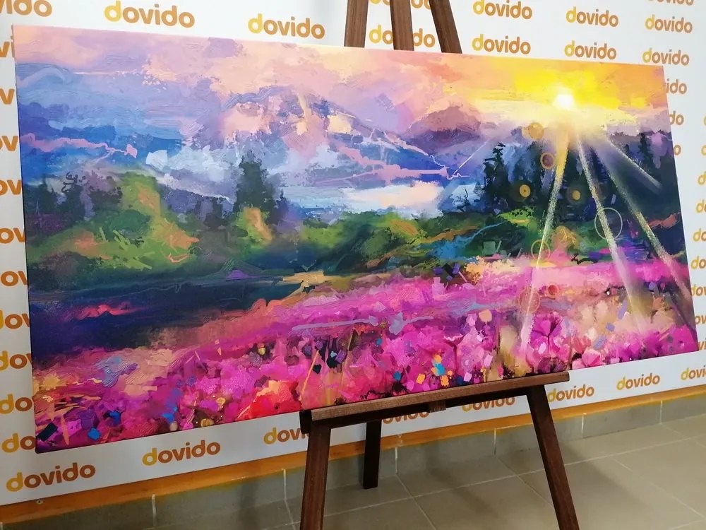Stampa su tela – Dipinto a olio paesaggistico vivace