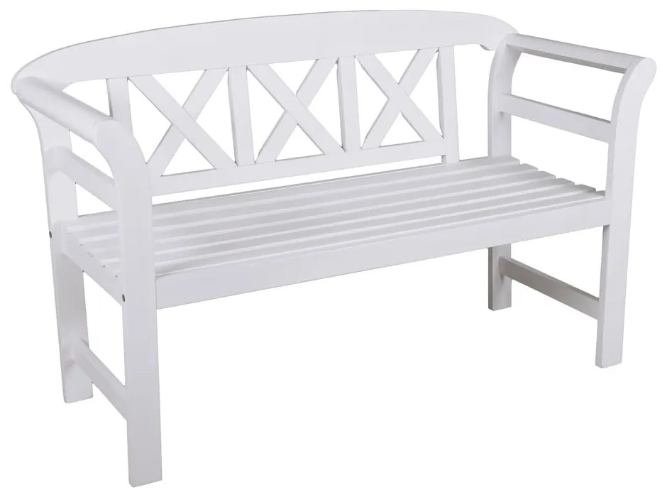Panchina da giardino in legno bianco Vancouver - Garden Pleasure