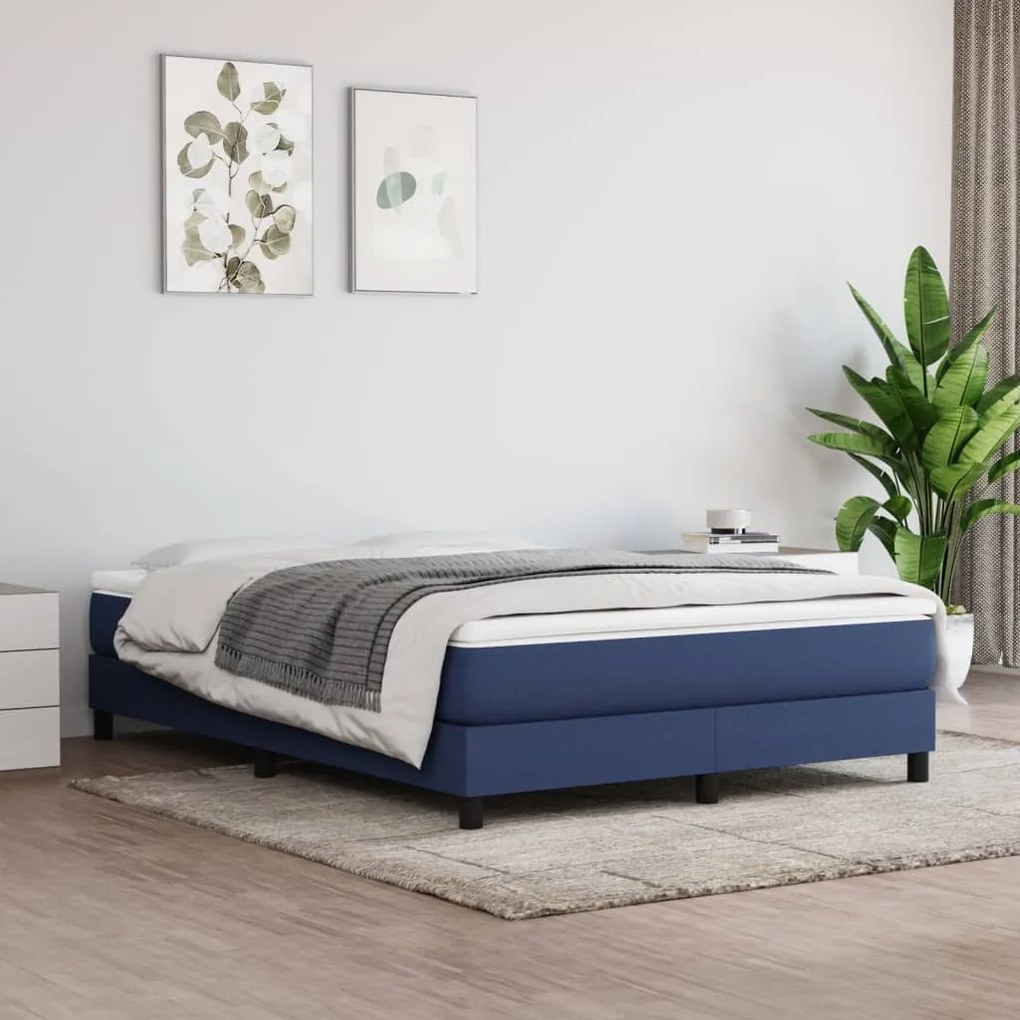 Materasso A Molle Insacchettate Blu 140x200x20 Cm İn Tessuto /