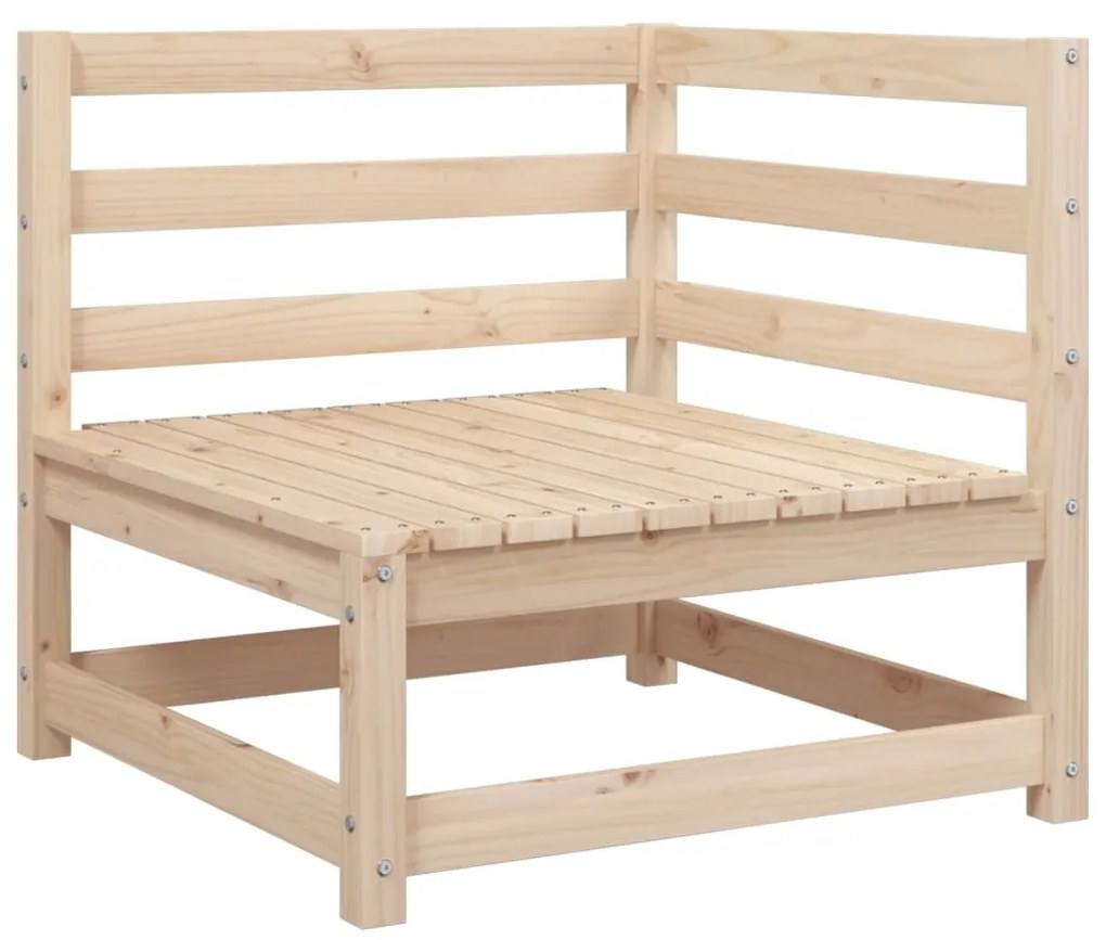 Set divani da giardino 11 pz in legno massello di pino