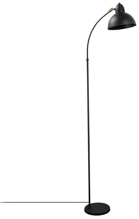 Lampada da terra nera con paralume in metallo (altezza totale 162 cm) Varzan – Opviq lights