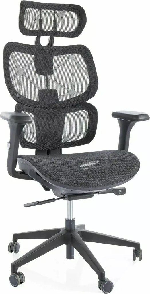 Sedia da ufficio Devon in rete nera – 68x50x119 cm