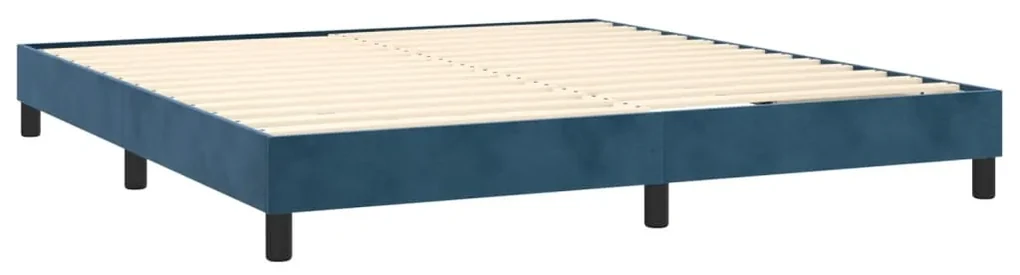 Giroletto a molle blu scuro 160x200 cm in velluto