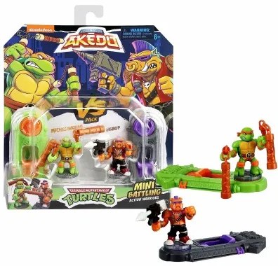 Figure da combattimento Teenage Mutant Ninja Turtles Legends of Akedo: Michelangelo vs Evil Bepop