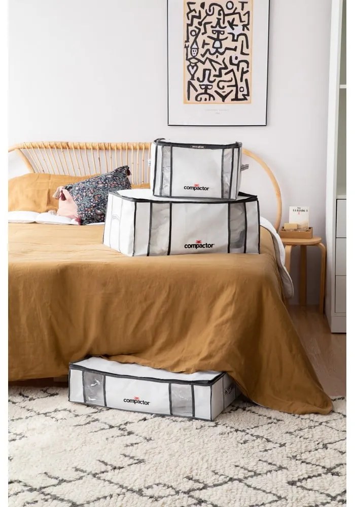 Organizer per vestiti sottovuoto/rinforzato in tessuto 65x45x27 cm Life – Compactor