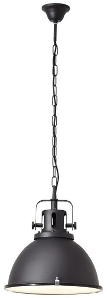 Brilliant - Lampadario a catena JESPER GLAS 1xE27/60W/230V nero