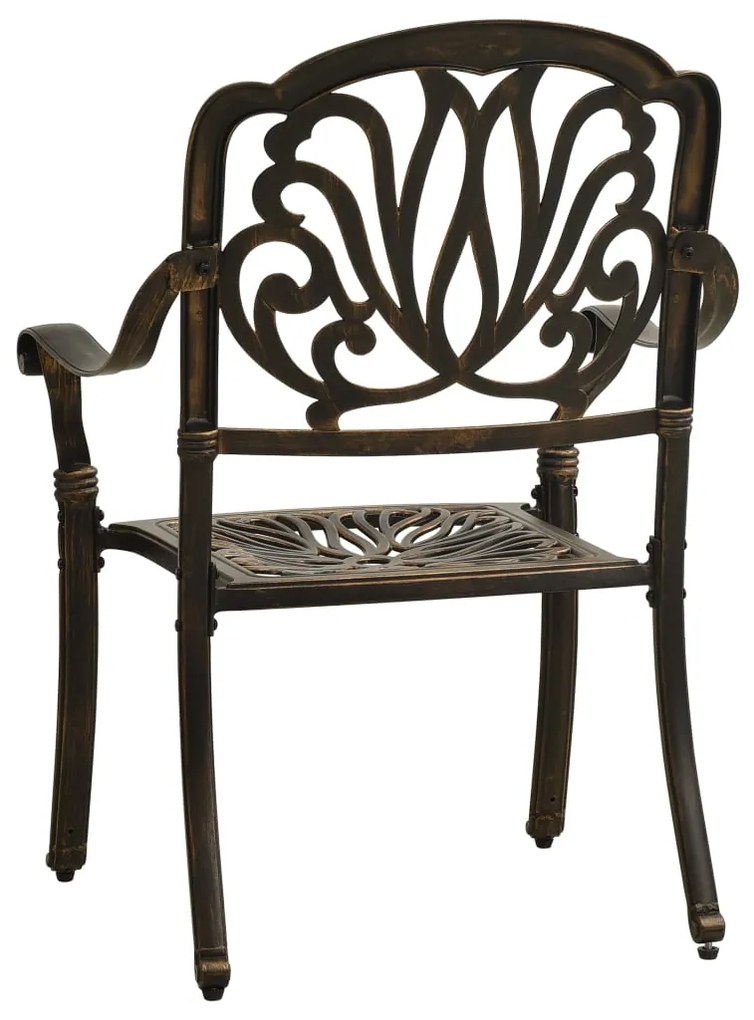 Set da bistrot 5 pz in alluminio pressofuso bronzo