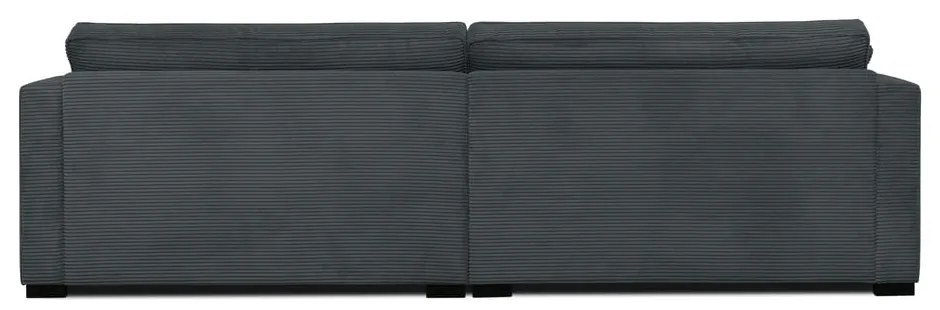 Divano in velluto a coste grigio 266 cm Mobby - Scandic