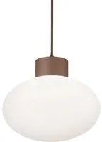 Plafoniera Moderna Clio Alluminio Coffee 1 Luce E27 42W Ip44