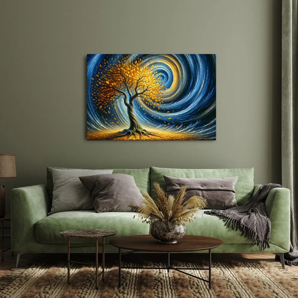 Quadro su tela – Albero della vita nel cielo vorticoso