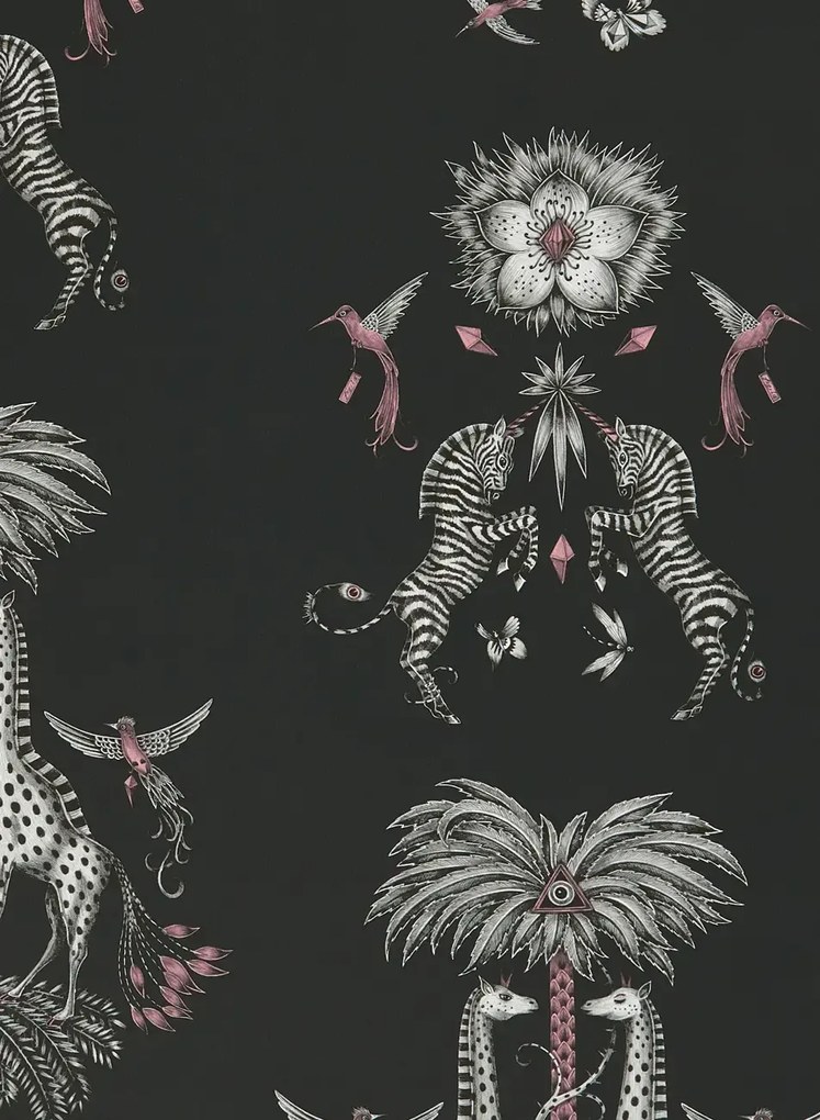 Clarke & Clarke Carta da parati Creatura - Charcoal