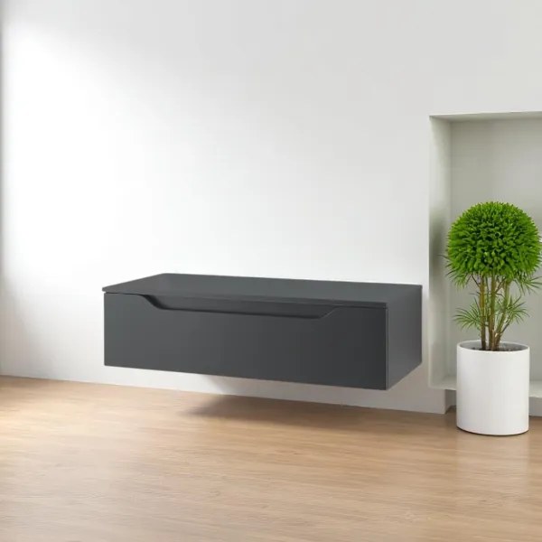 Cassetto da bagno sospeso 100 cm Grafite Opaco - GIGLIO