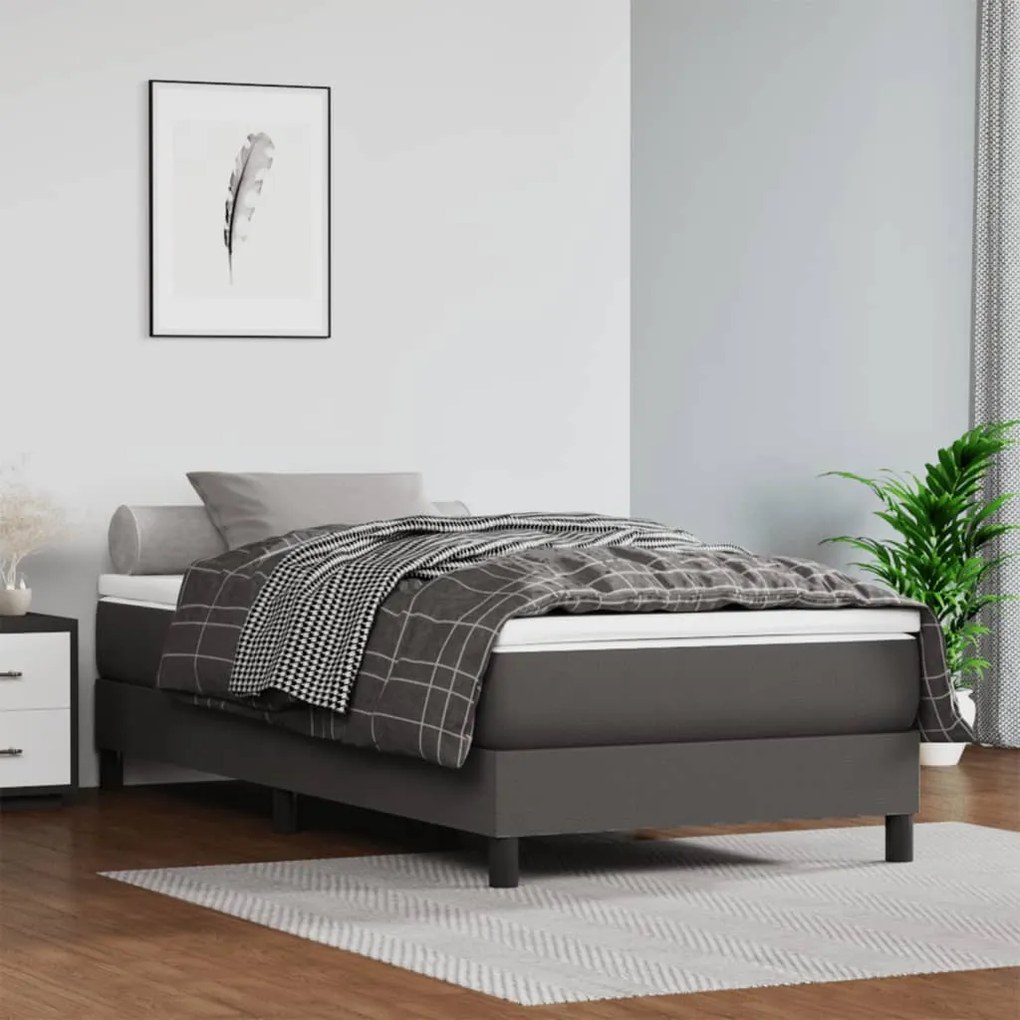 Materasso A Molle Grigio 120x190x20 Cm İn Similpelle /