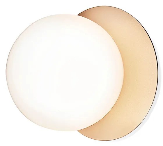 Nuura - Liila 1 Applique da Parete/Plafoniera IP44 Medium Nordic Gold/Bianco Opale Nuu