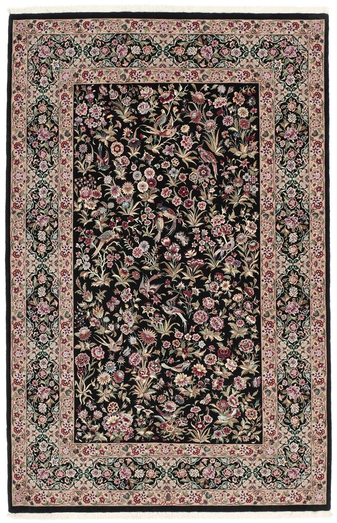 Isfahan Tappeto 150 x 220 (Iran) Annodato A Mano