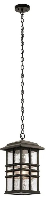 Lampione da giardino, KL-BEACON-SQUARE8-OZ H 30 cm, marrone, IP44 ELSTEAD