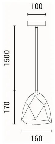 Lampadario a sospensione con filo 1xE27/40W/230V grigio
