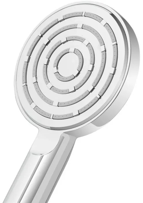 Doccetta tonda monogetto da 23,5 cm cromo lucido in ABS anticalcare Hidra