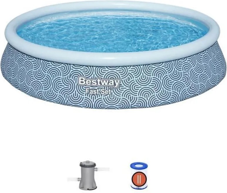 Piscina Gonfiabile Bestway Azzurro 396 x 84 cm