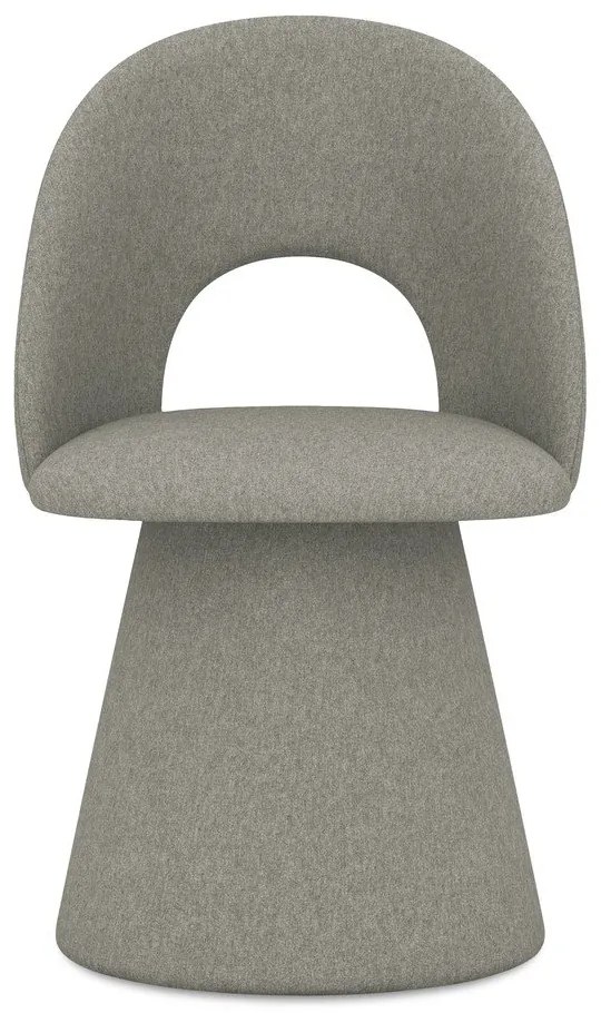 Sedia da pranzo grigia in imbottito Kalo – Makamii