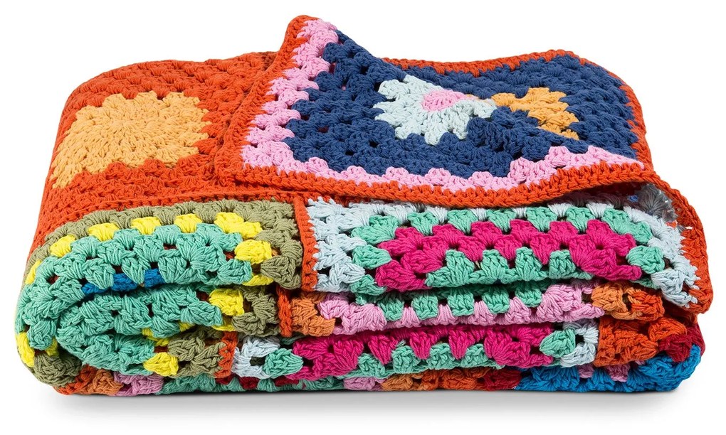 Plaid Multicolor, in cotone CALEFFI