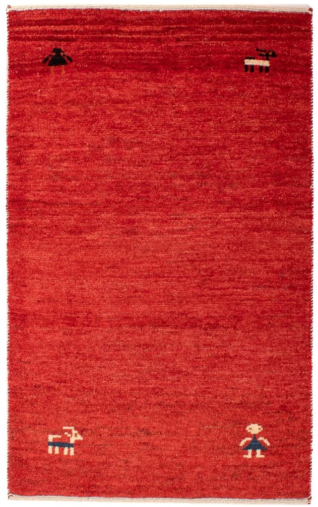 Gabbeh Tappeto 80 x 120 Rosso (Iran) Annodato A Mano