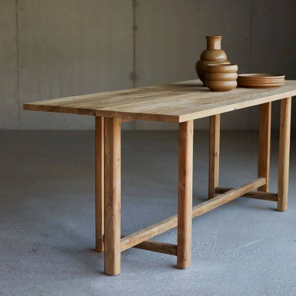 Tikamoon - Tavolo in legno di teak massello riciclato 200 Antonia