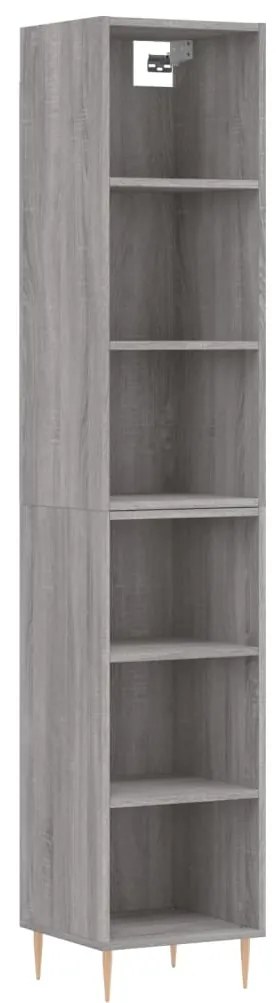 Credenza Grigio Sonoma 34,5x32,5x180 cm in Legno Multistrato