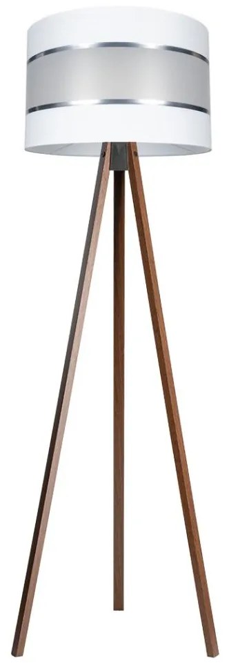 Lampada con piedistallo CORAL 1xE27/60W/230V marrone/bianco/cromo