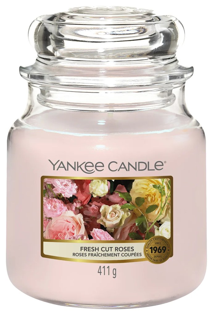 Fresh Cut Roses candela in giara media Yankee Candle