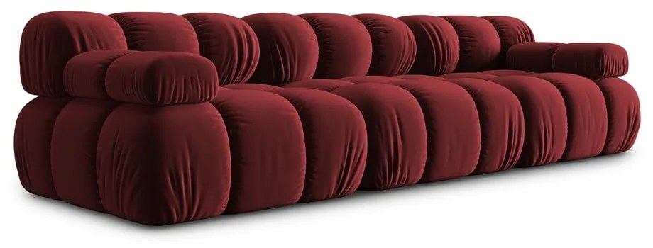 Divano in velluto rosso 282 cm Bellis - Micadoni Home