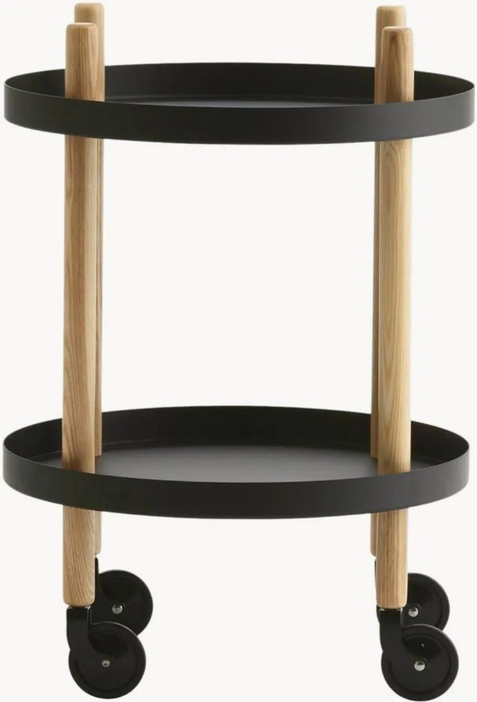 Tavolino rotondo con ruote Block