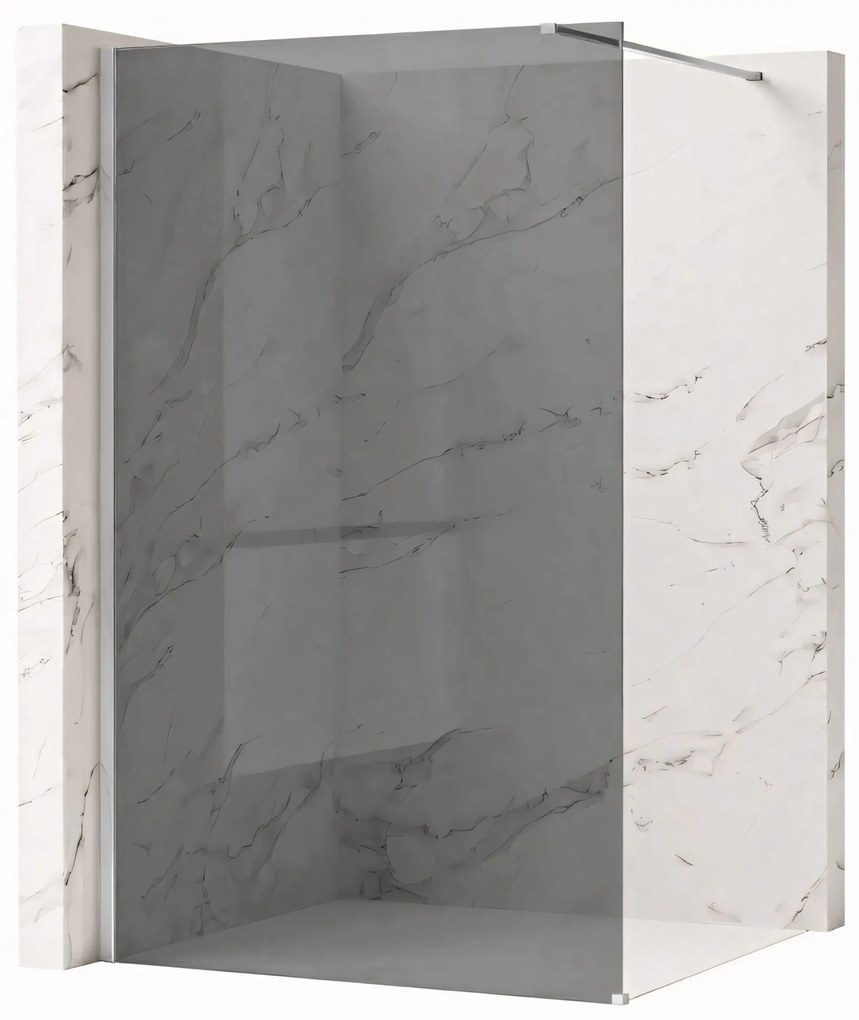 Parete doccia Rea Flexi Grey / Chrome 140