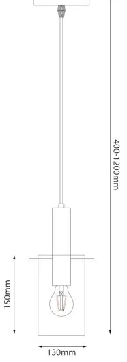 Lampadario a sospensione con filo ARCADIA 1xE27/60W/230V diametro 13 cm oro/fumé