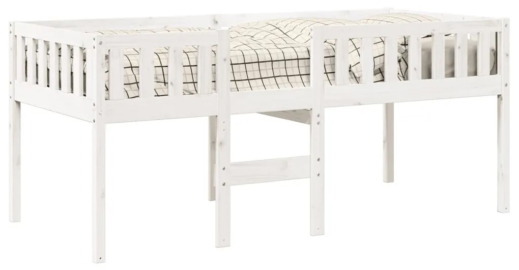 Letto per bambini senza materasso bianco 80x200cm massello pino