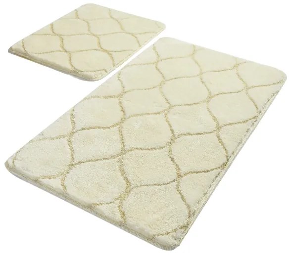 SET 2x Tappeto bagno INFINITY 60x100 cm beige