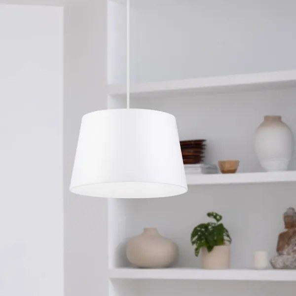 Lampadario a sospensione con cavo AIDA 1xE27/60W/230V Ø 25 cm rovere/bianco