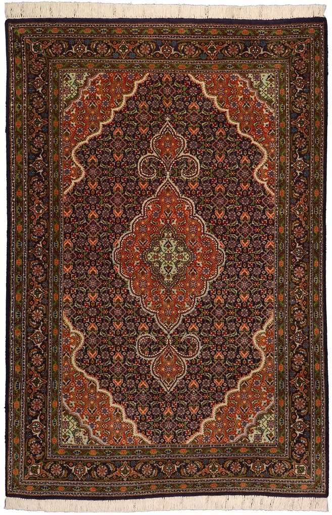 Tabriz Tappeto persiano 100x140 Rosso (Iran) Annodato A Mano