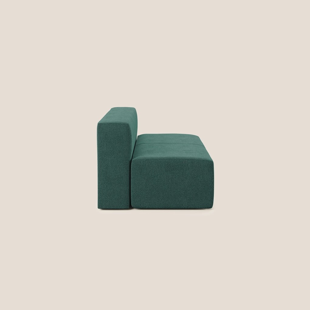 Nettuno modulo centrale maxi in morbido tessuto bouclè T07 verde