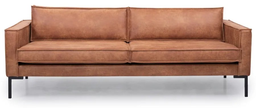 Divano in similpelle marrone 216 cm Rate - Scandic