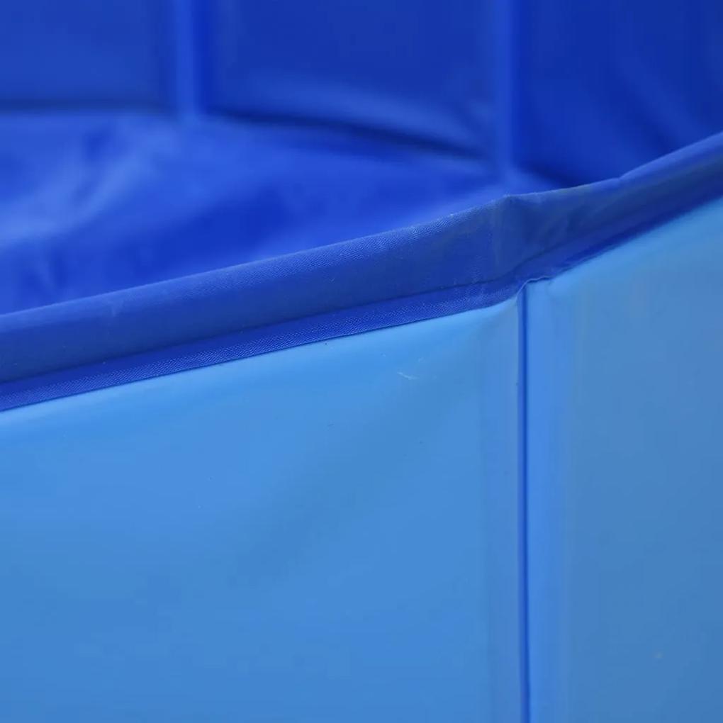 Piscina per Cani Pieghevole Blu 120x30 cm in PVC