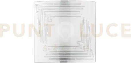 Applique a parete concept bianca 1 luce attacco e27 26x7x26cm in ve...