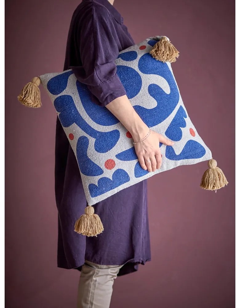 Cuscino decorativo in cotone riciclato 45x45 cm Eviaya – Bloomingville