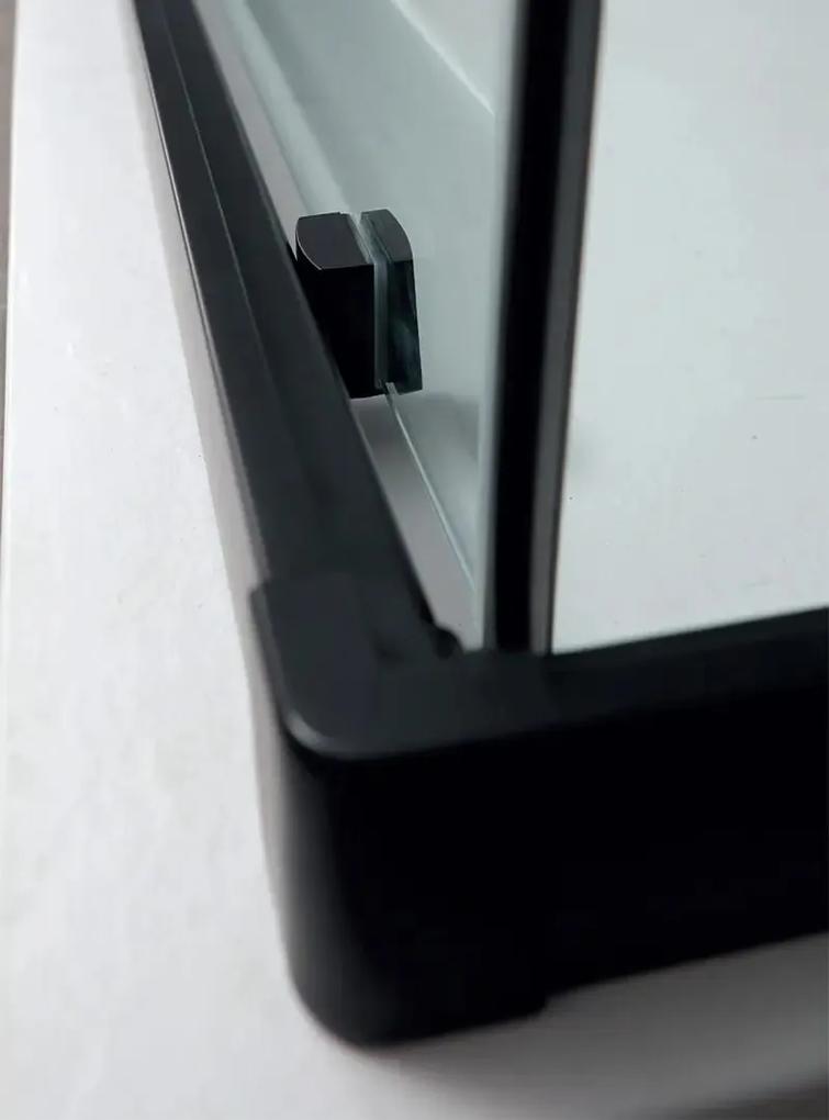 RAPID | Box Doccia Profili Neri 6mm Porte Scorrevoli Anticalcare Montaggio Rapido